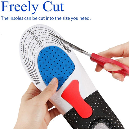 OrthoFlex Pro - Premium Orthopädische Einlagen (Herren und Damen) | Viskoelastischer Schaum und Silikongel | Fußgewölbeunterstützung mit Sportdämpfung | Zuschneidbar und Atmungsaktiv für Laufen und Arbeit