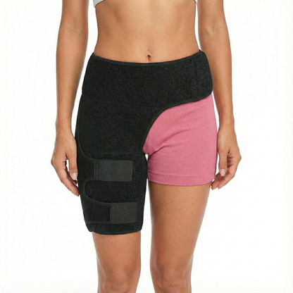 Faja ortopédica de compresión color negro para alivio del dolor de ciática y soporte de cadera