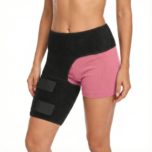 Faja ortopédica de compresión color negro para alivio del dolor de ciática y soporte de cadera